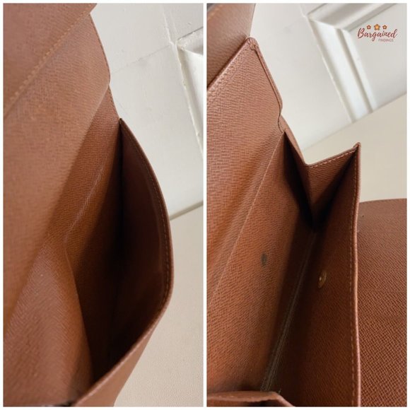 Authentic LOUIS VUITTON Brown Monogram Porte Tresor Etui Papiers Trifold Wallet - Picture 12 of 13